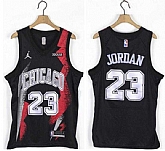 Bulls 23 Michael Jordan Black Jordan Brand Swingman Jersey,baseball caps,new era cap wholesale,wholesale hats
